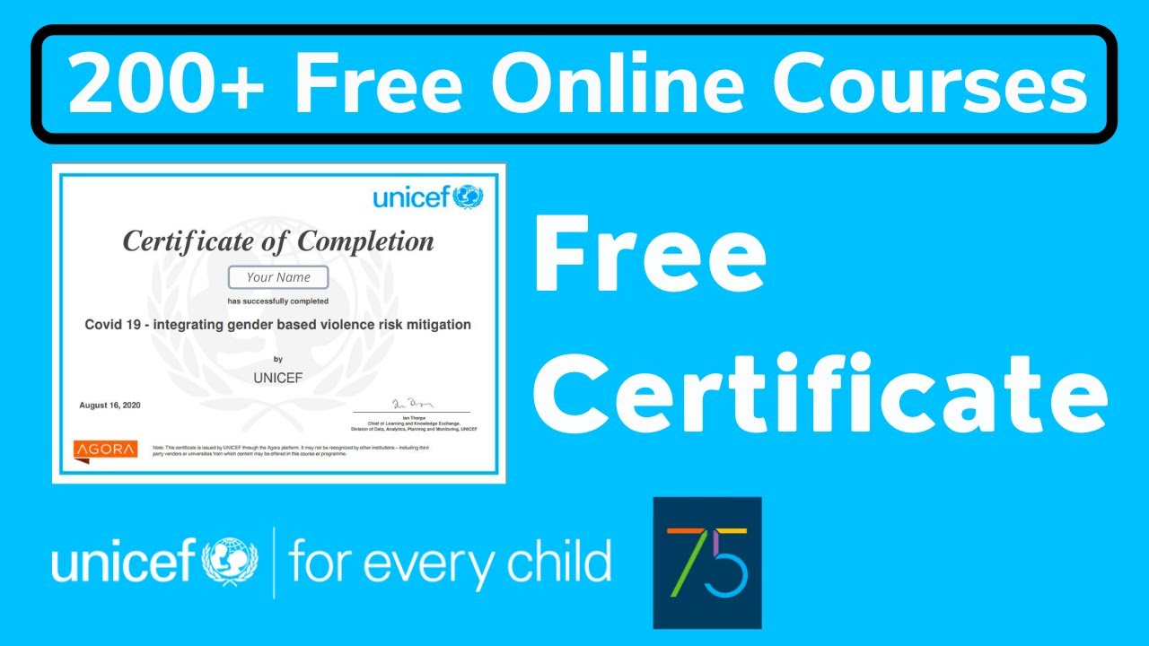 UNICEF Online Courses 2025